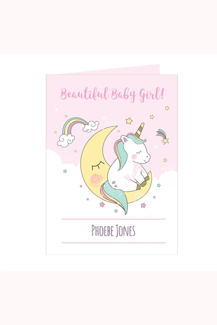 Personalised Baby Unicorn Card