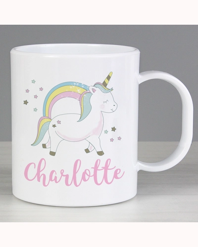 Personalised Baby Unicorn Plastic Mug