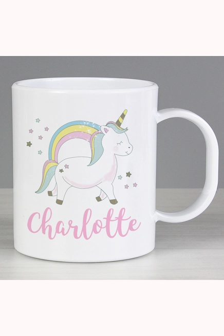 Personalised Baby Unicorn Plastic Mug
