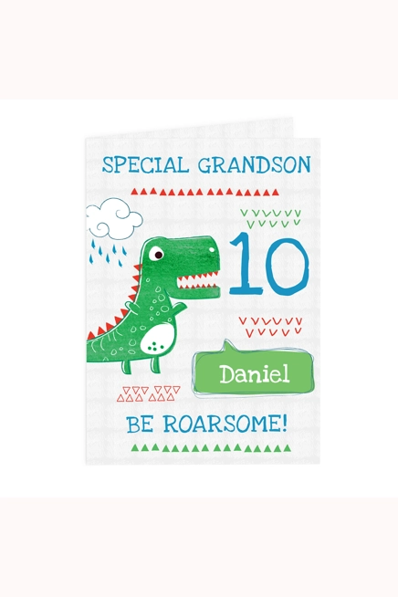 Personalised 'Be Roarsome' Dinosaur Card