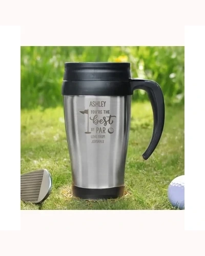 Personalised Best By Par Travel Mug