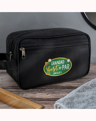 Personalised Best By Par Wash Bag