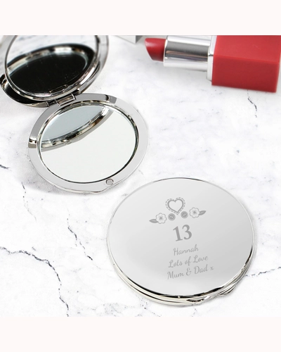 Personalised Birthday Craft Compact Mirror