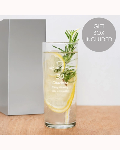 Personalised Birthday Craft Hi Ball Glass