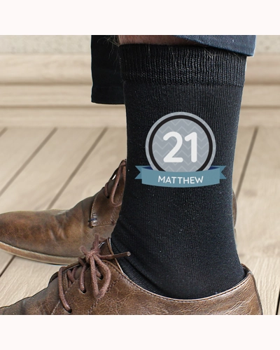 Personalised Birthday Men's Socks