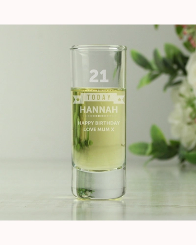 Personalised Birthday Star Shot Glass