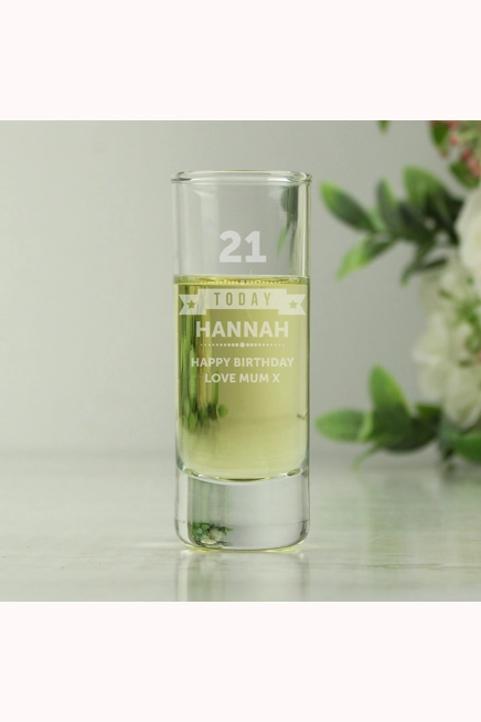 Personalised Birthday Star Shot Glass