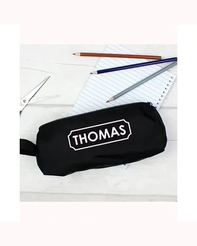 Personalised Black Pencil Case