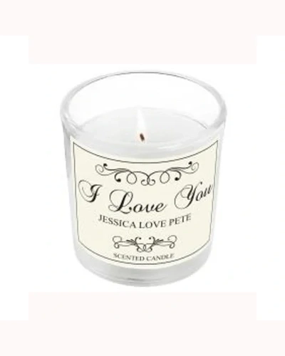 Personalised Black Swirl Scented Jar Candle