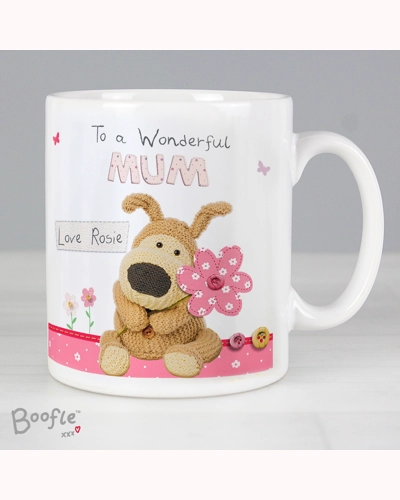 Personalised Boofle Flowers Mug