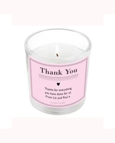Personalised Classic Pink Scented Jar Candle