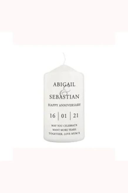 Personalised Couples Pillar Candle