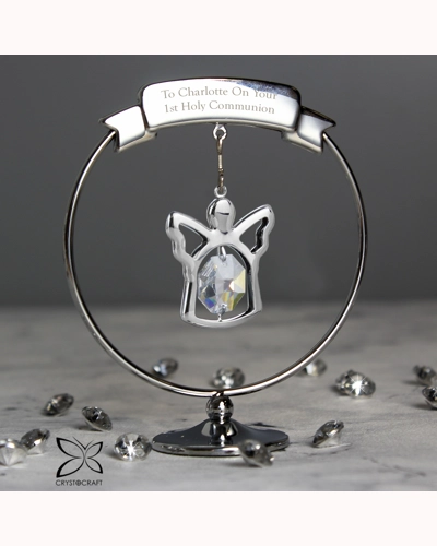 Personalised Crystocraft Angel Ornament