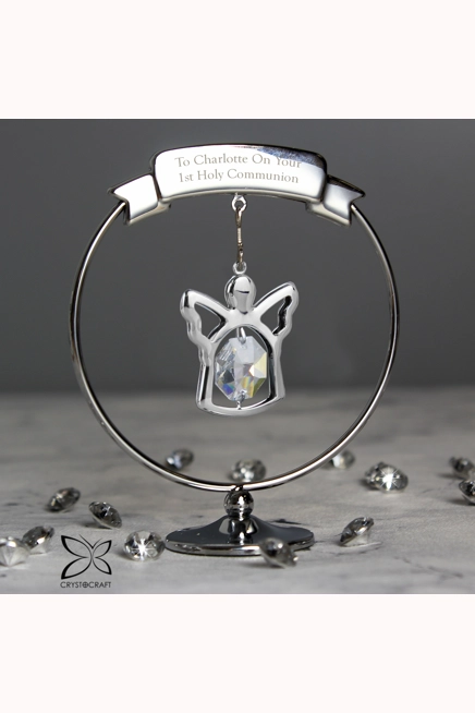 Personalised Crystocraft Angel Ornament