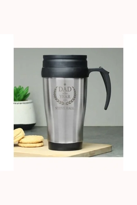 Personalised Dad of The Year Travel Mug