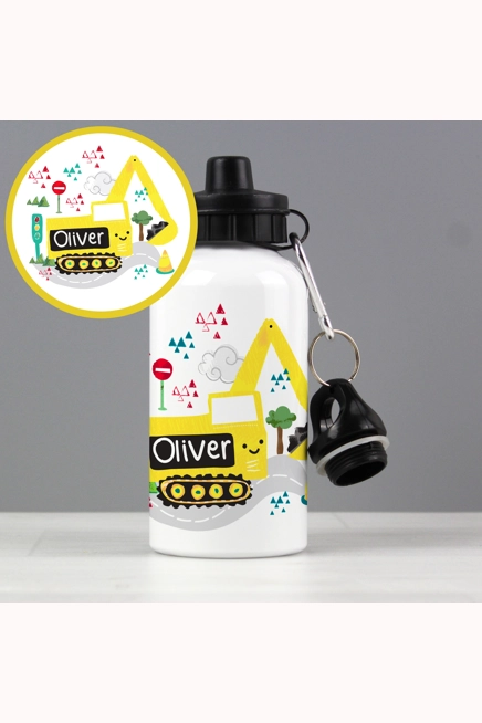 Personalised Digger Drinks Bottle