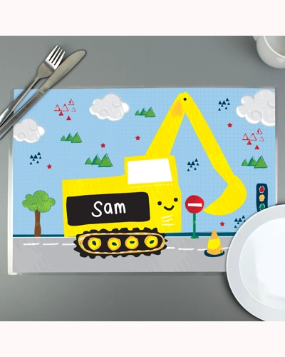 Personalised Digger Placemat