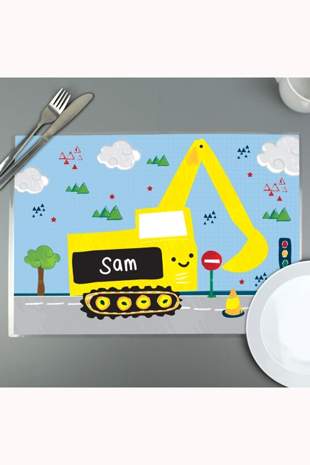 Personalised Digger Placemat