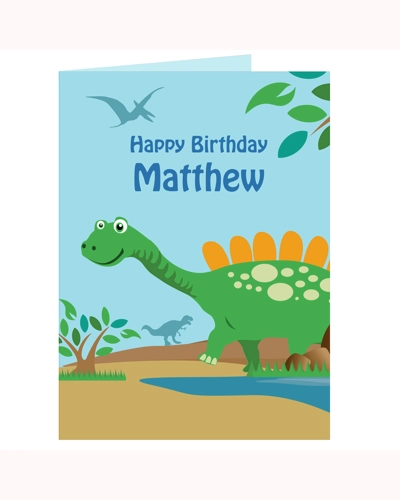 Personalised Dinosaur Card