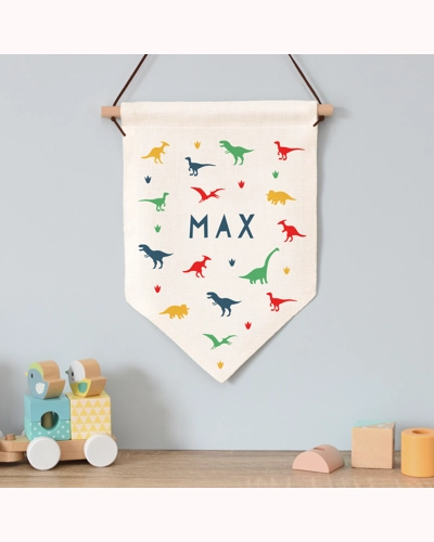 Personalised Dinosaur Hanging Banner