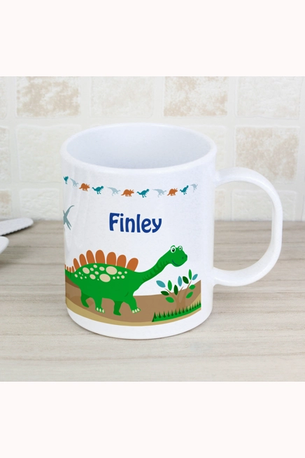 Personalised Dinosaur Plastic Mug