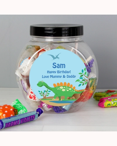 Personalised Dinosaur Sweets Jar