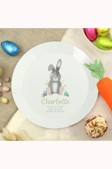 Personalised Easter Bunny Plastic Plate