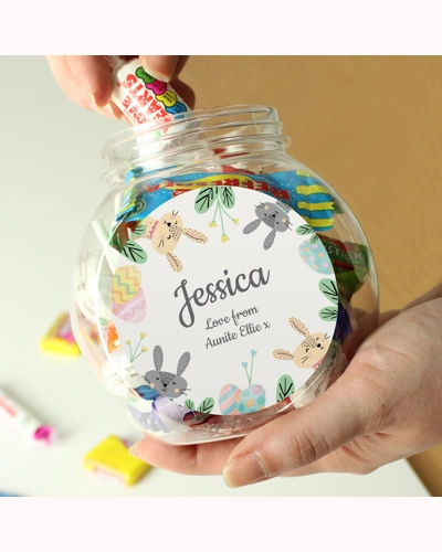 Personalised Easter Bunny Sweet Jar