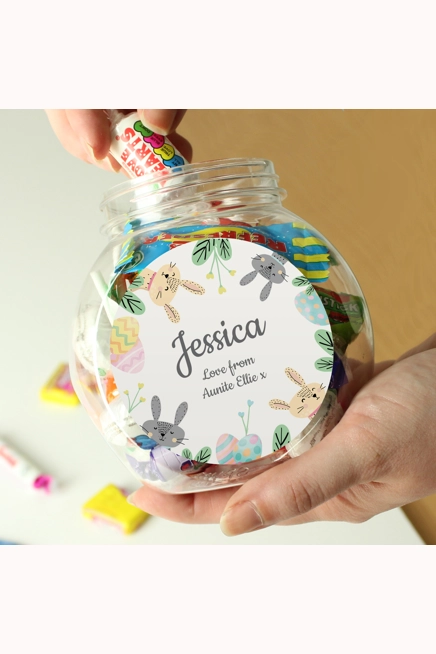 Personalised Easter Bunny Sweet Jar
