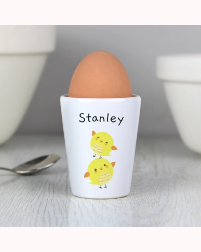 Personalised Easter Chicks Egg Cup