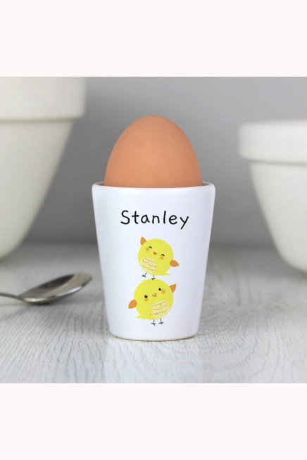 Personalised Easter Chicks Egg Cup