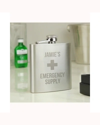 Personalised Emergency Supply Hip Flask