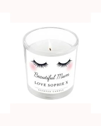 Personalised Eyelashes Scented Jar Candle