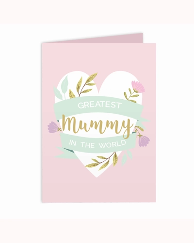 Personalised Floral Heart Card