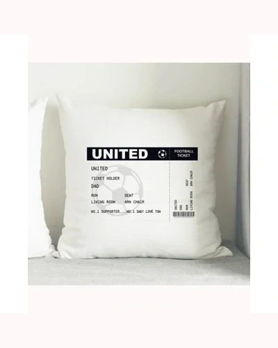 Personalised Football Ticket Cushion