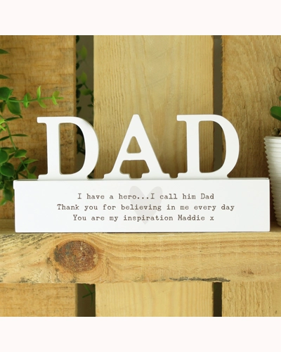 Personalised Free Text Heart Wooden Dad Ornament Personalised Free Text Heart Wooden Dad Ornament