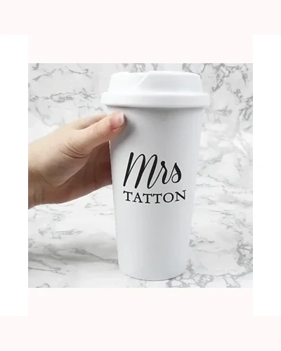 Personalised Free Text Insulated Reusable Eco Travel Cup