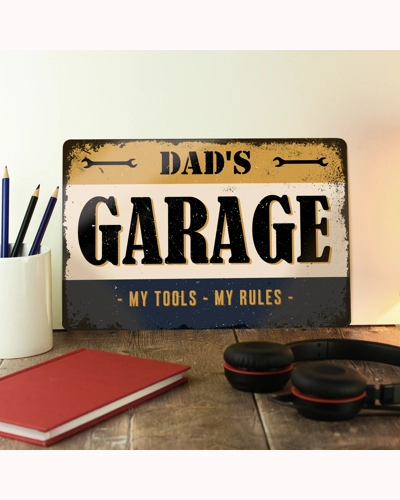 Personalised Garage Metal Sign Personalised Garage Metal Sign