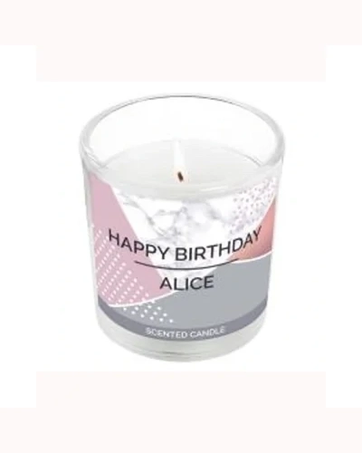 Personalised Geometric Scented Jar Candle