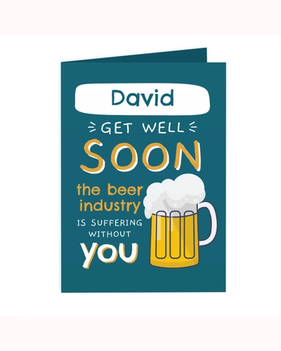 Personalised Get Well Soon Card