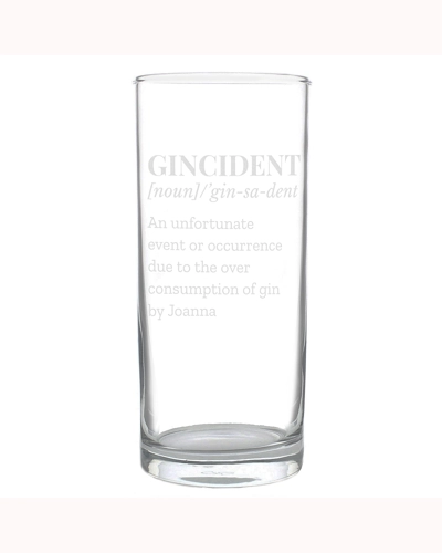 Personalised Gincident Hi Ball Glass