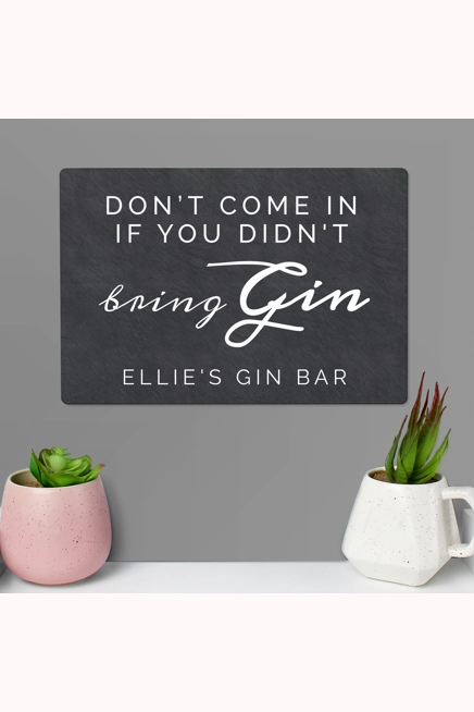 Personalised Gin Metal Sign
