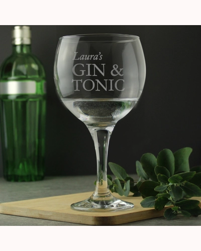 Personalised Gin & Tonic Balloon Glass