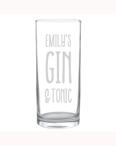 Personalised Gin & Tonic Hi Ball Glass