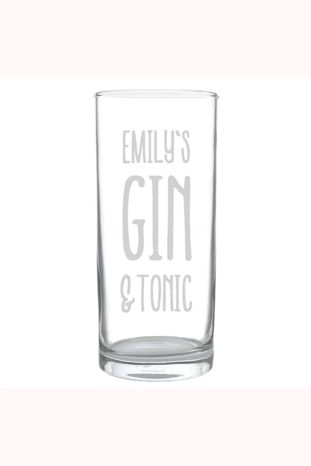 Personalised Gin & Tonic Hi Ball Glass