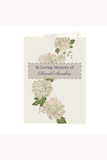 Personalised Gold Floral Card