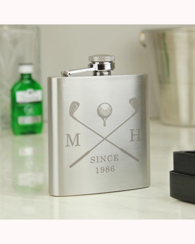 Personalised Golf Hip Flask Personalised Golf Hip Flask