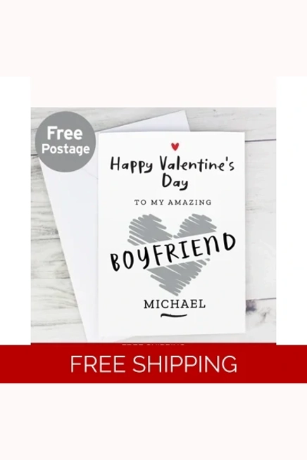 Personalised Happy Valentine's Day Card