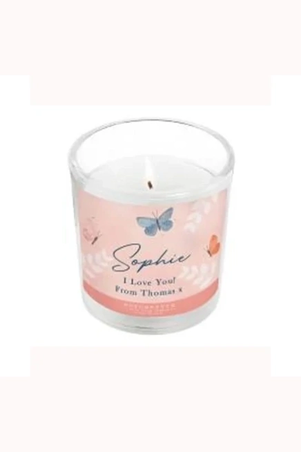 Personalised Hotchpotch Butterfly Scented Jar Candle