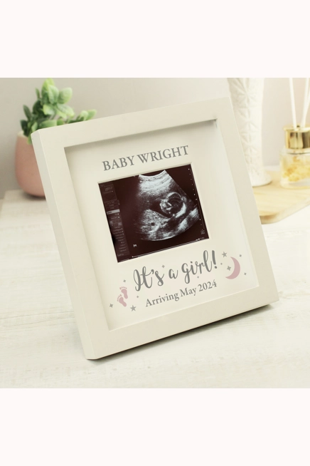 Personalised 'It's A Girl' Baby Scan Frame